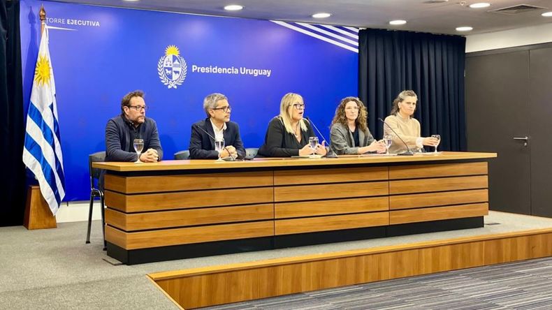Matías Mosteirín y Diego Copello (K&S Films), Gisella Previtali (ACAU), Melina Sícalos (Montevideo Audiovisual) y Mariana Secco (K&S Films Uruguay). 