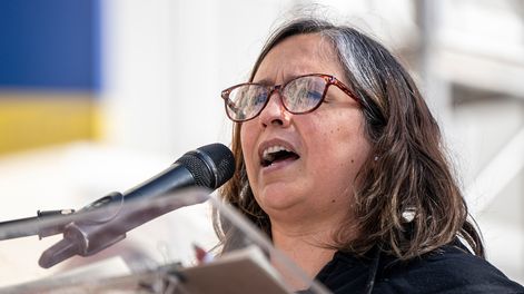 Secretaria de Finanzas del Sunca y el Partido Comunista, Laura Alberti.