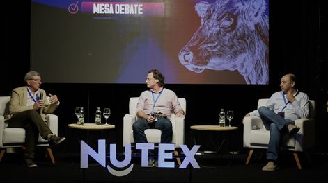 El gerente general de Inversora Juramento, Miguel de Achaval; el director de Indarte & Cía, Fernando Indarte; y el director técnico de Nutex, Álvaro Pastorini