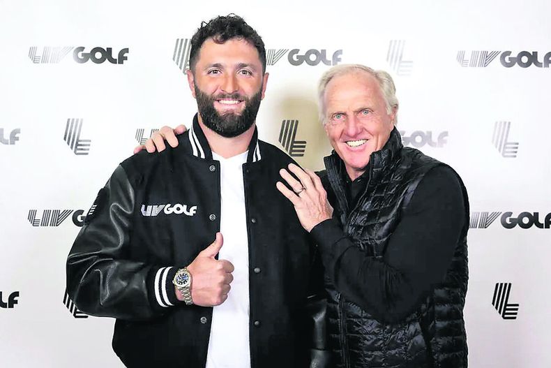 Jon Rahm y Greg Norman