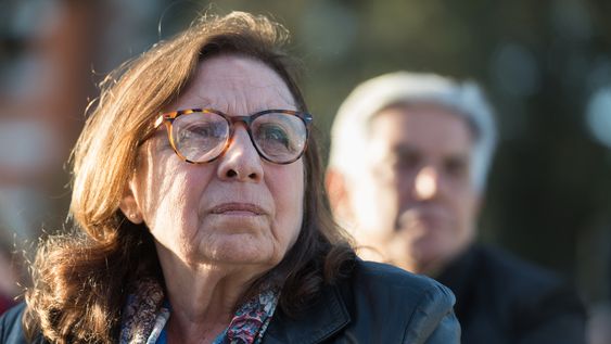 Ana Olivera, durante el acto de aniversario del Partido Comunista del Uruguay. Ana Olivera, durante el acto de aniversario del Partido Comunista del Uruguay.