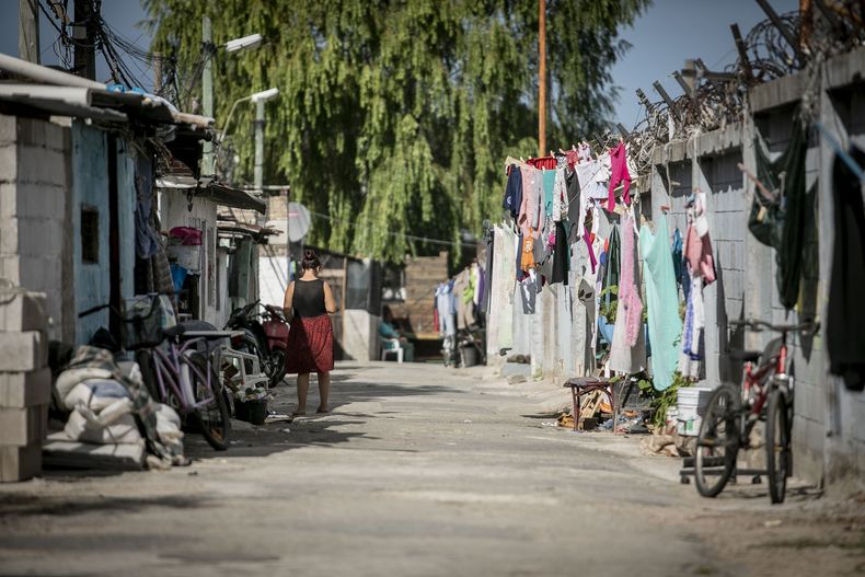 Un barrio pobre en Montevideo.