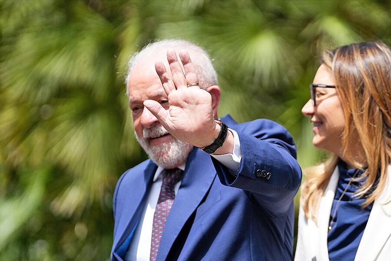 Luiz Inácio Lula Da Silva en su visita oficial a Uruguay en 2023. Foto: Nicolás Celaya, adhocFOTOS