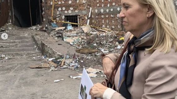 Beatriz Argimón en Ucrania. Foto: @beatrizargimon Beatriz Argimón en Ucrania. Foto: @beatrizargimon