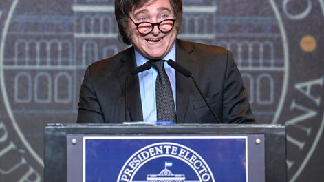 El presidente electo de Argentina, Javier Milei. Foto: AFP