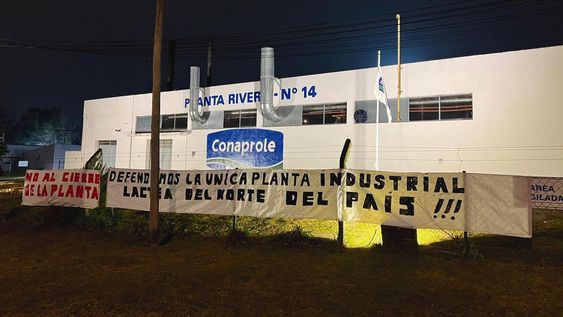 La planta de Conaprole en Rivera se cerró el pasado miércoles 20, los trabajadores pasaron al seguro de paro y se reorganizó la logística de recolección y procesamiento de la leche remitida desde los tambos de la región norte. La planta de Conaprole en Rivera se cerró el pasado miércoles 20, los trabajadores pasaron al seguro de paro y se reorganizó la logística de recolección y procesamiento de la leche remitida desde los tambos de la región norte.
