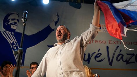 Mario Bergara durante el Congreso del Frente Amplio, en 2023.&nbsp;