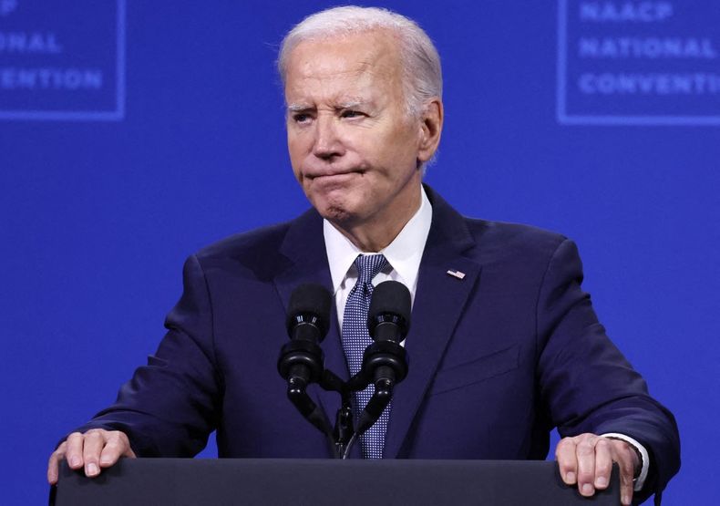 Joe Biden durante una conferencia de prensa