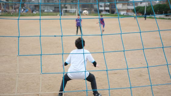 Cancha de baby fútbol, en Montevideo. Cancha de baby fútbol, en Montevideo.