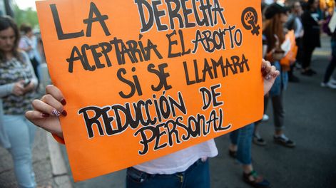 Movilización de Feministas. Foto: Santiago Mazzarovich / adhocFOTOS.
