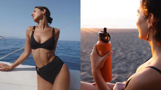 cazatendencias de verano: claves para elegir trajes de bano y botellas de agua