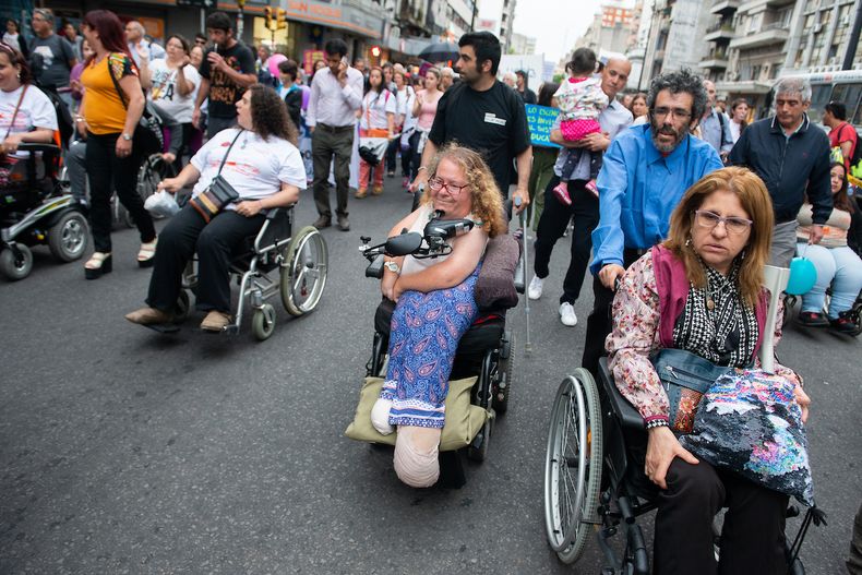 Movilización en el Día Internacional de los Derechos de las Personas con Discapacidad en 2019.