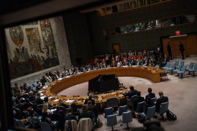 Votación del Consejo de Seguridad de la ONU sobre la resolución que respalda el plan de paz para Gaza.