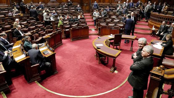 Cámara de Diputados en el Palacio Legislativo en Montevideo. Foto: Javier Calvelo / adhocFOTOS