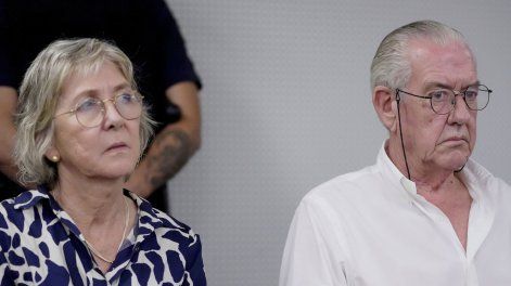 Ana Lewdiukow y Pablo Carrasco durante la audiencia por el caso Conexión Ganadera