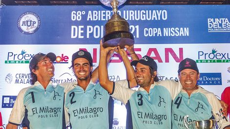 Búsqueda | Los ganadores del 68° Abierto Uruguayo de Polo Copa Nissan: Federico Tomasevich, Tomás Solari, Mauricio Sánchez y Matías Carrique, del equipo PDE El Milagro