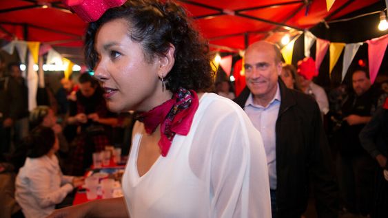 Patricia González y Daniel Martínez durante un acto. Foto: Santiago Mazzarovich / adhocFOTOS Patricia González y Daniel Martínez durante un acto. Foto: Santiago Mazzarovich / adhocFOTOS
