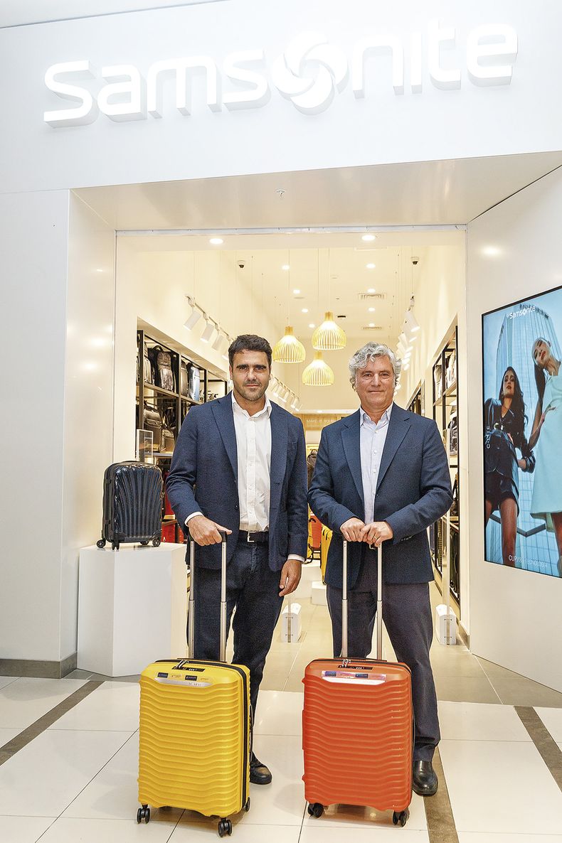 De Samsonite: country manager de Argentina y Uruguay Javier Losano y presidente para Latinoamérica Roberto Guzmán