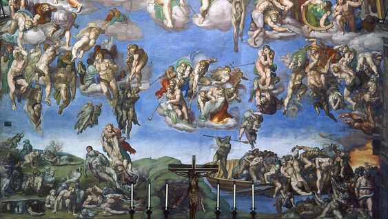 El Juicio final, fresco de Miguel Ángel en el altar de la Capilla Sixtina censurado por sus desnudos en el siglo XVI.&nbsp;