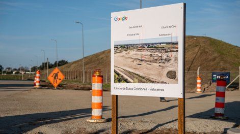 Terreno donde se construye el centro de datos de la empresa Google en el parque de las Ciencias, departamento de Canelones.