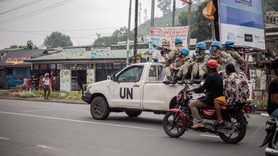 Soldados uruguayos el 25 de enero, durante una recorrida de control por la ciudad de Goma, Congo Soldados uruguayos el 25 de enero, durante una recorrida de control por la ciudad de Goma, Congo