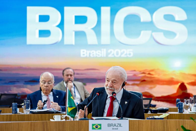 &nbsp;Lula da Silva durante la sesión inaugural de los BRICS