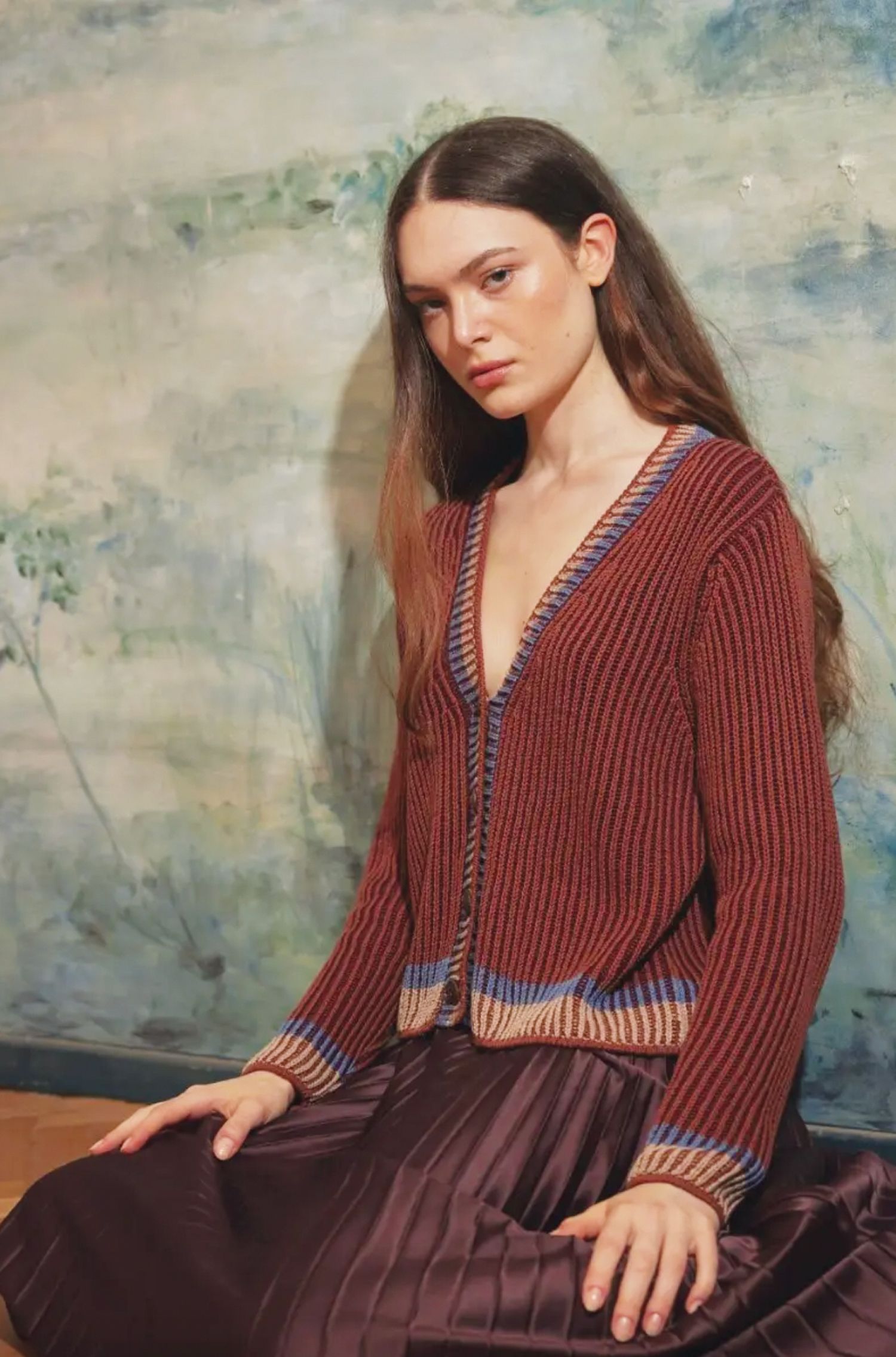Cardigan en punto inglés