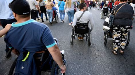 Marcha por la Accesibilidad por el Centro de Montevideo desarrollada en 2018