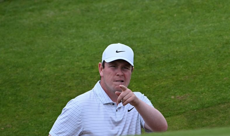 Golfista escocés Robert MacIntyre durante un entrenamiento para el British Open