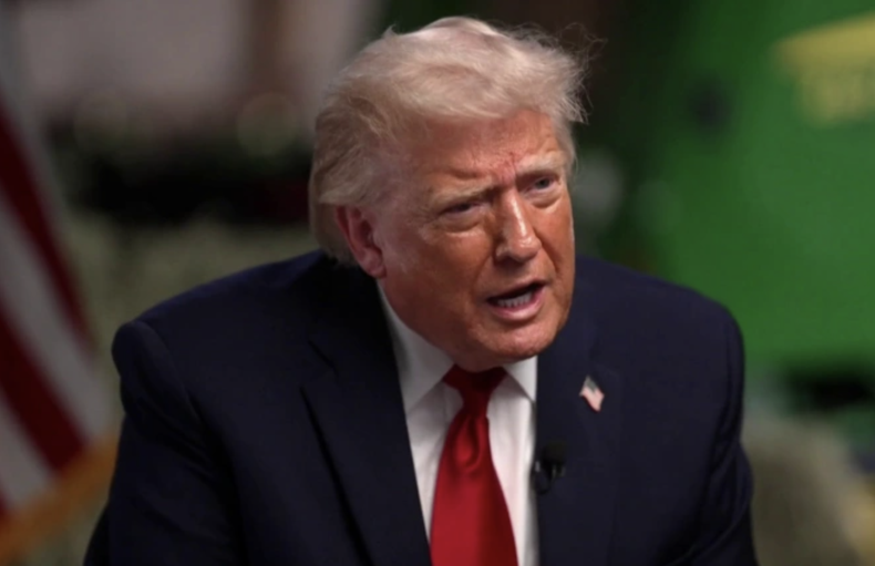 Donald Trump durante la entrevosta televisiva con NBC.