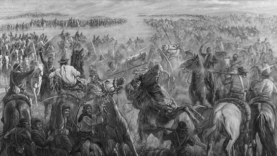 Batalla de Rincón, del artista Esteban Garino. Batalla de Rincón, del artista Esteban Garino.