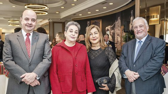 Embajador de Brasil Marcos Raposo, Beatriz Raposo, Rosina Zimbaro y embajador de Portugal João Pedro Antunes