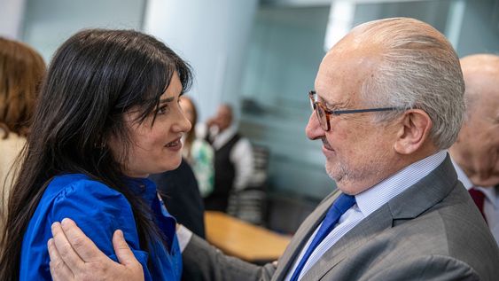 Virginia Cáceres, presidenta de ANEP, junto al ministro de Educación, Pablo da Silveira Virginia Cáceres, presidenta de ANEP, junto al ministro de Educación, Pablo da Silveira